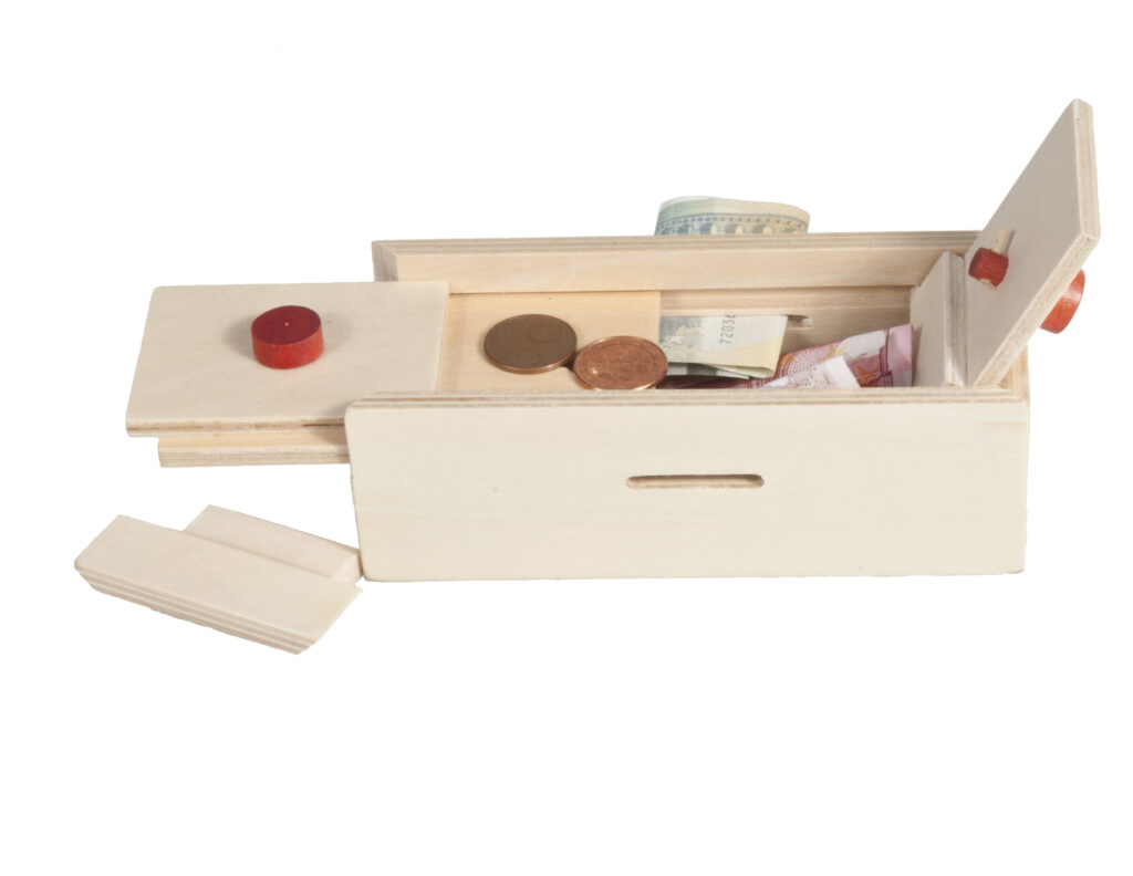 Trickbox mit zwei Knöpfen